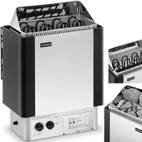Uniprodo Elektrinė pirties krosnelė su įmontuotu valdymu 5-9 m3 iki 110C 400 V 6 kW