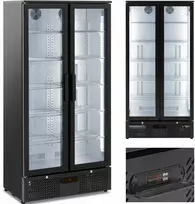 Royal Catering Baro šaldytuvas gėrimams, 2 durų, stiklinis, 458 l, 295 W