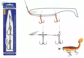 Sistemėlė Dragon sutvirtinti guminį masalą Surflon 1/0 9 cm 14 kg