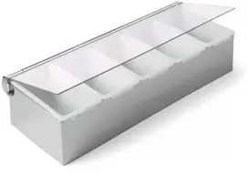 Bar Up Barmeno gėrimų priedų indelis, 5 įdėklai, pleno - Hendi 552100
