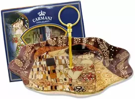 Camani Carmani Lėkštė 29,7cm su rankena, G.Klimt "Bučinys"