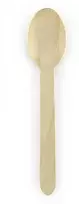 Party Deco Mediniai įrankiai šaukštai 16cm 100 vnt