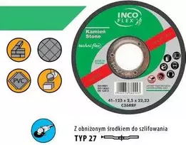 Inco Flex INCOFLEX AKMENS ŠLIFIMO DISKAS 125 x 6,0 mm