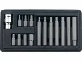 Antgalių rinkinys 15 d.10mm ilgų trumpų Hex metalinė dėž.(H4-H12)