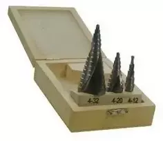 Grąžtas Grąžtų pakopinių rinkinys HSS sk.praplatinimui 3d.(15p.9p.5p.2mm)