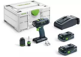 Suktuvas-gręžtuvas Festool T 18+3 HPC 4,0 I-Plus; 18 V; 2x4,0 Ah akum.