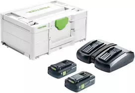 Priedų rinkinys Festool SYS 18V 2x4,0/TCL 6 DUO; 18 V; 2x4,0 Ah akum.