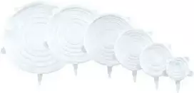 Maximex PIECES Silikoniniai dangteliai indams, elastingi, 6 vnt