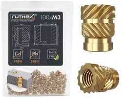 Ruthex M3 srieginis įdėklas – Rx-M3x5.7 - 100 vnt