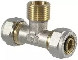 Tdm_Brass Užveržiamas trišakis 1060, 3/4" x 26 mm, išorinis sriegis