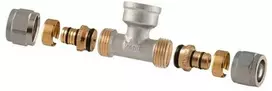 Tdm_Brass Išardom. užveržiamas trišakis, 18 mm x 1/2", vidin. sriegis