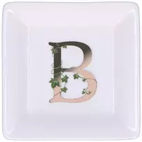 LA PORCELLANA BIANCA ADORATO Kvadratinė lėkštė 10 cm, B raštas