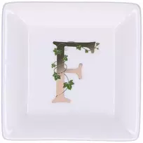 LA PORCELLANA BIANCA ADORATO Kvadratinė lėkštė 10 cm, F raštas