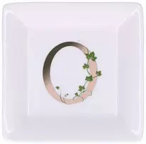 LA PORCELLANA BIANCA ADORATO Kvadratinė lėkštė 10 cm, O raštas