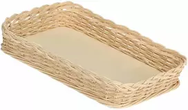 La Porcellana Bianca Pintas krepšelis midollino kepimo indui - rudas, 35 cm