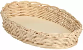 La Porcellana Bianca Pintas krepšelis ovaliam midollino kepimo indui - rudas, 30 cm