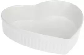 La Porcellana Bianca Cupido širdies kepimo indas - baltas, 25 cm