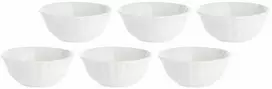 La Porcellana Bianca Luminarc rinkinys iš 6 Ducale salotų dubenėlių - balti, 12 cm