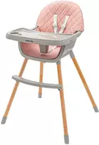 Valgomojo kėdė Baby Mix Freja medinė dulkėta rožinė