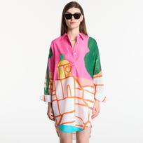 Sukienka Michael Kors X Christina Zimpel St Tropez Shirt Dress White - Dydis XS (MS683I6L7Z 100 Suknelės)