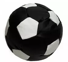 Sėdmaišis-pufas vaikams Ball XXL (40 cm), Juodas/Baltas