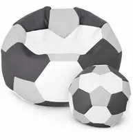 Sėdmaišis su pufu Ball XXXL (80 cm), Pilkas/Graphite/Baltas