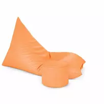 Sėdmaišis-gultas su pufu Sako XL Oxford, oranžinis