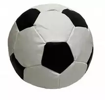 Sėdmaišis-pufas vaikams Ball XXL (40 cm), Baltas/Juodas