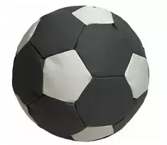 Sėdmaišis-pufas vaikams Ball XXL (40 cm), Pilkas/Baltas