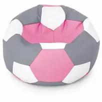 Pink Sėdmaišis-pufas vaikams Ball XXL (40 cm), Pilkas/Rožinė/Baltas