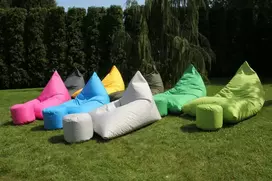 Sėdmaišis-gultas su pufu Sako XXL Oxford, žalias