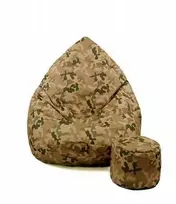Sėdmaišis su pufu Sako Camouflage XXXXL Kodura, moro ruda