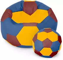 Blue Sėdmaišis su pufu Ball XXXXL (100 cm), Geltona/Raudona/Mėlyna
