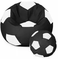 Sėdmaišis su pufu Ball XXXXL (100 cm), Juodas/Baltas