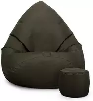 Sėdmaišis su pufu Mega Comfort XXL, kodura, tamsiai žalias