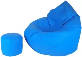 Sėdmaišis su pufu Mega Comfort XXL, kodura, mėlynas