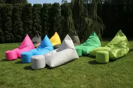Sėdmaišis-gultas su pufu Sako XXL Oxford, lime spalvos