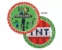 GoDan Minecraft popierinės lėkštės 23cm 8vnt