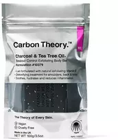 „Carbon Theory“ medžio anglies ir arbatmedžio aliejaus šveičiamoji kūno muilas „Breakout Control“ (šveičiamoji kūno muilas) 100 g