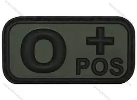 Max Fuchs PVC antsiuvas su Velcro lipduku, kraujo grupė: O POS (žalias)