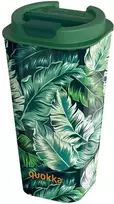 Quokka Vaso Cafe Doble Pared - Plastikinis puodelis su dvigubomis sienelėmis 450 ml (Jungle)