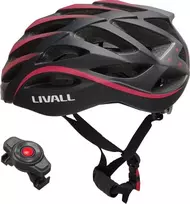 Livall „Bluetooth“ plento šalmas 55–61 cm LED/SOS/interkom raudonas