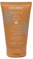ECHOSLINE Keratin Veg Treatment Restructuring Kreminis galiukus atstatantis kremas dažytiems ir pažeistiems plaukams, 100 ml