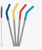 JAV Daugkartiniai šiaudeliai Klean Kanteen 8mm Straw 4-Pack