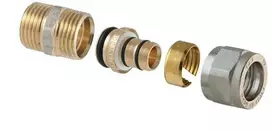 Tdm_Brass Išardom. srieginis antgalis 1430, 3/4″ x 16 mm išor. sriegis