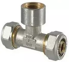 Tdm_Brass Užveržiamas trišakis 1055, 1/2″ x 16 mm, vidinis sriegis