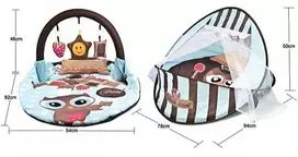 Malplay Lavinamasis, muzikinis kilimėlis/palapinė kūdikiams su tinkleliu nuo uodų