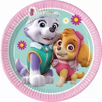 GoDan Paw Patrol Skye & Everest Nickelodeon popierinės lėkštės, 20 cm, 8 vnt. be plastiko