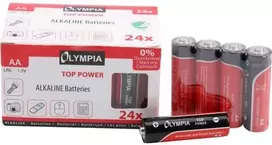 Olympia 40179, AA, Šarminės, 24 vnt., 7 metai, Juoda, Raudona, Dėžutė su langeliu