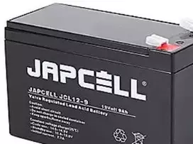 Japcell AGM akumuliatorius 12 V - JCL12-9, 9,0 Ah, 4,8 mm kontaktai, švino rūgšties akumuliatorius